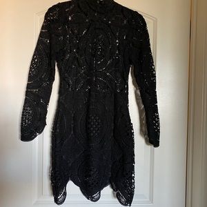 Long sleeve crochet dress